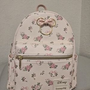 Loungefly Disney Pink Minnie Mouse Rose Backpack